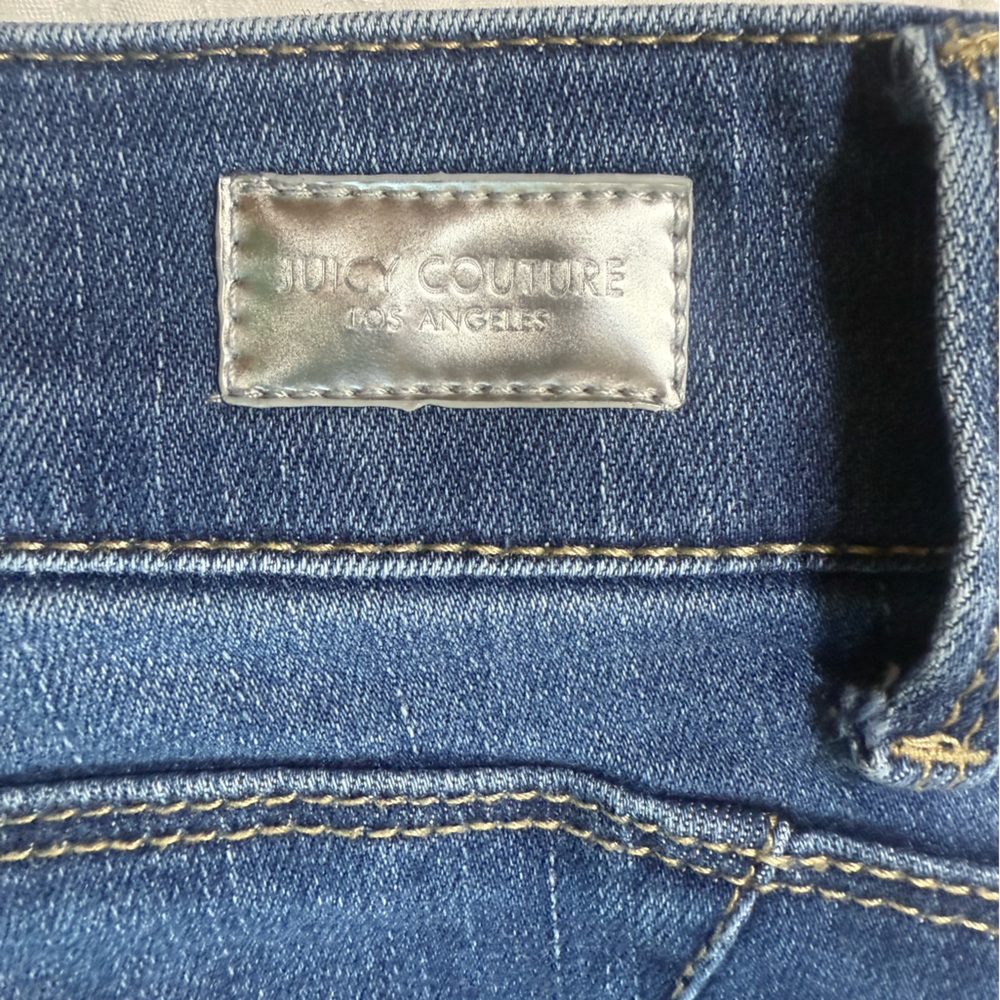 Juicy Couture Dark Blue Distressed Skinny Jeans Size 14 - Picture 6 of 6